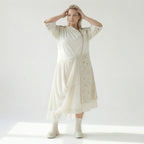 A-Form Kleid von H4 Fashion aus Polyamid, 8022, Ecru, Ausgefallen, Zeitlos, Schick