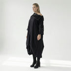  A-Form Kleid von H4 Fashion aus Polyamid, 8024, Schwarz, Ausgefallen, Zeitlos, Schick