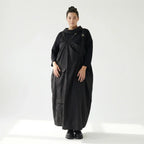 Zweiteiliges Damenkleid von Red Corner in Schwarz – Popeline & Jersey, Oversize, EU 42 bis 48, Avantgarde Look