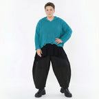 AKH Premium Bigshirt in kastiger Form, aus Baumwolle, P1032.2601, AquaBlau, Ausgefallen