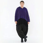 AKH Premium Bigshirt in kastiger Form, aus Baumwolle, P1032.2601, Lila, Ausgefallen, Zeitlos