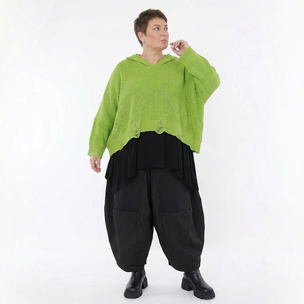 AKH Premium Bigshirt in kastiger Form, aus Baumwolle, P1032.2601, NeonGrün, Ausgefallen