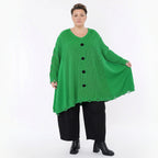 A-Form Bigshirt von AKH Premium aus Baumwolle, P1032.2603, Apfelgrün, Ausgefallen, Zeitlos