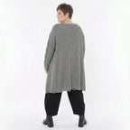 A-Form Bigshirt von AKH Premium aus Baumwolle, P1032.2603, Grau, Ausgefallen, Zeitlos, Schick
