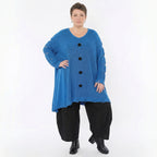 A-Form Bigshirt von AKH Premium aus Baumwolle, P1032.2603, JeansBlau, Ausgefallen, Zeitlos