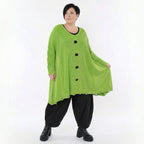 A-Form Bigshirt von AKH Premium aus Baumwolle, P1032.2603, NeonGrün, Ausgefallen, Zeitlos