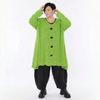A-Form Bigshirt von AKH Premium aus Baumwolle, P1032.2603, NeonGrün, Ausgefallen, Zeitlos