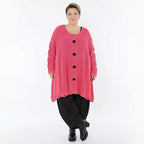 A-Form Bigshirt von AKH Premium aus Baumwolle, P1032.2603, Rosa, Ausgefallen, Zeitlos, Schick