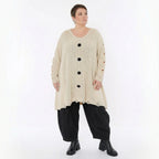 A-Form Bigshirt von AKH Premium aus Baumwolle, P1032.2603, Weiß, Ausgefallen, Zeitlos, Schick