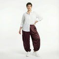  Ballonhose von AKH Premium aus Materialmix, P1027.7181, Weinrot, Ausgefallen, Zeitlos