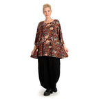  AKH Fashion Shirt in Glocken-Form, aus Viskose, 1122.01892, Rost, Paisley, Schick, Modern