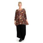  AKH Fashion Shirt in Glocken-Form, aus Viskose, 1122.01892, Rost, Paisley, Schick, Modern