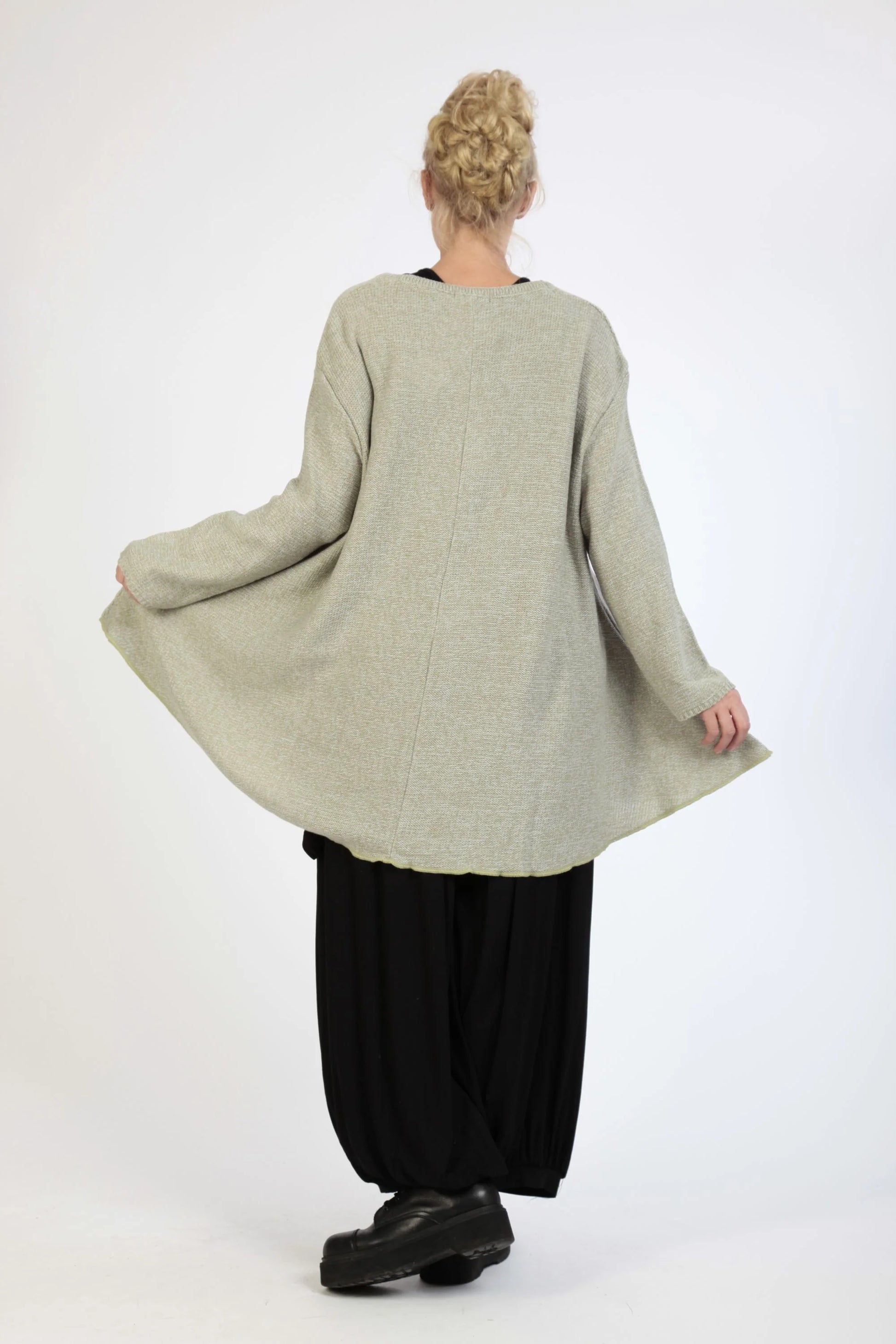  Bigshirt von AKH Fashion aus Materialmix in Glocken-Form, 1125.01892, Mint, Schick, Modern