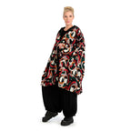  AKH Fashion Jacke in kastiger Form, aus Materialmix, 1140.06859, Rot-Grün-Schwarz, Grafik