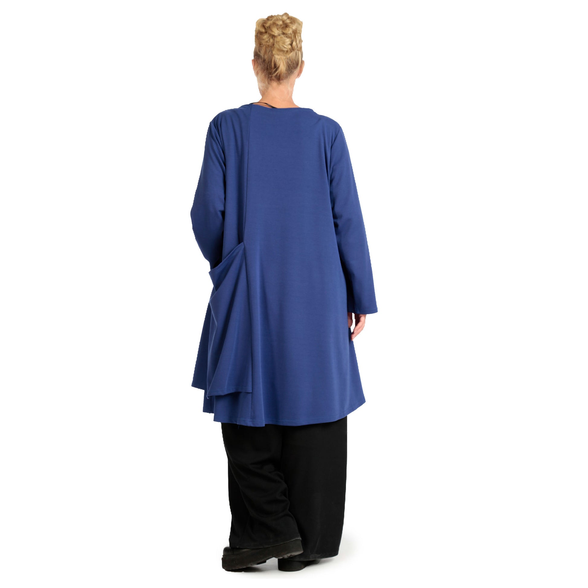  Shirt von AKH Fashion aus Viskose in gerader Form, 1141.06816, Blau, Unifarben, Schick