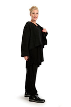  AKH Fashion Jacke in gerundeter Form, aus Materialmix, 1166.01775, Anthrazit, Schick
