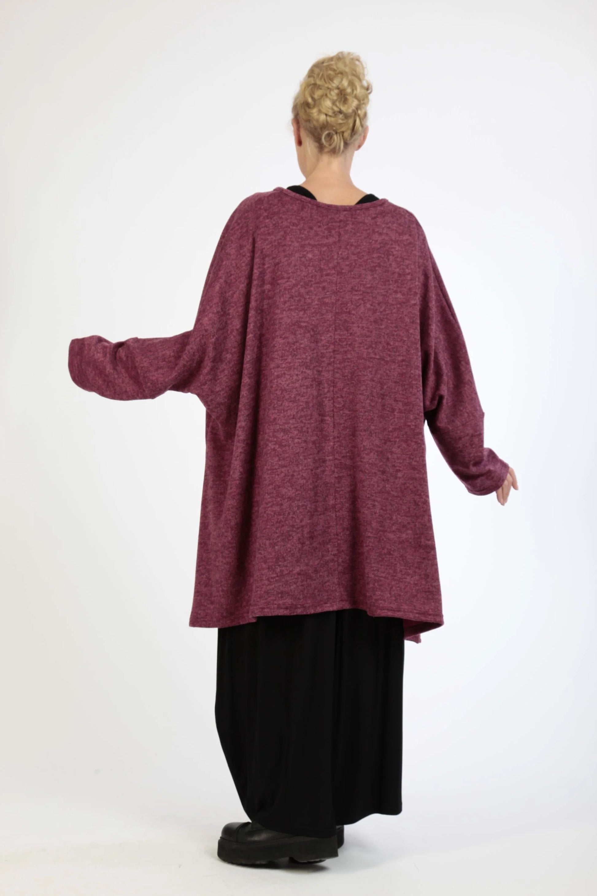  Bigshirt von AKH Fashion aus Polyester in Vokuhila-Form, 1179.06861, Fuchsia, Schick, Modern