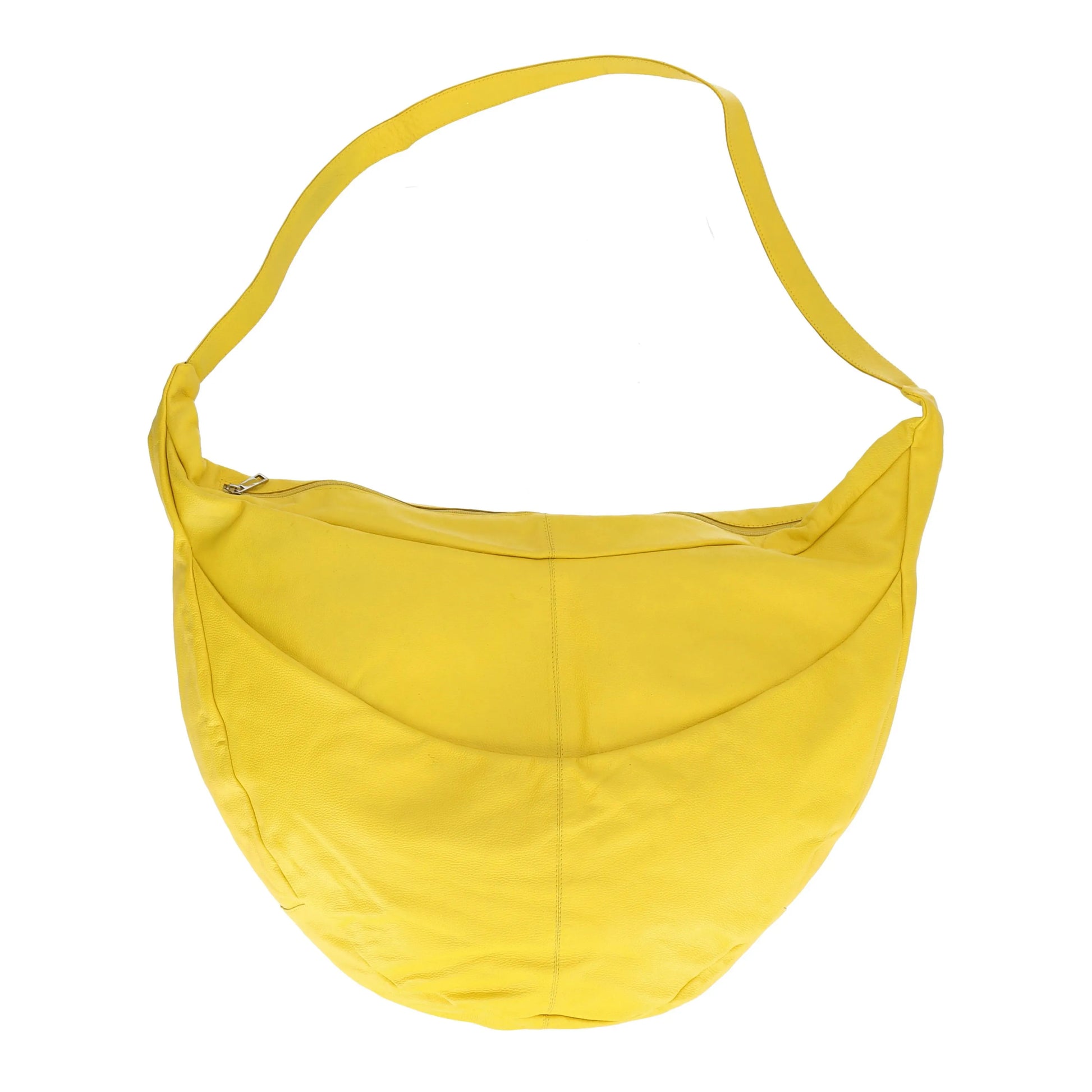  Ballon Tasche von AKH Fashion aus Leder, 1180.DJ004, Limette, Unifarben, Schick, Modern