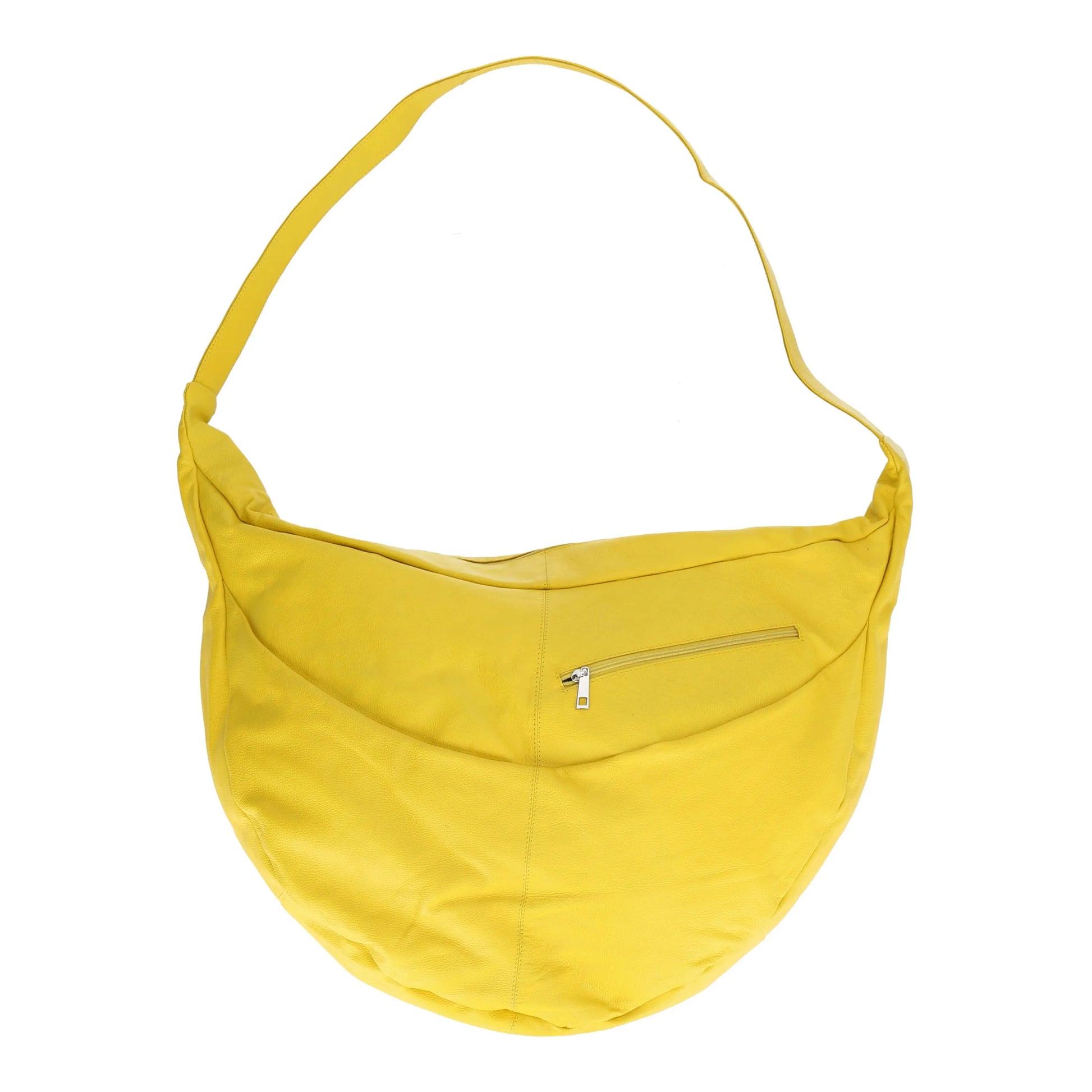  Ballon Tasche von AKH Fashion aus Leder, 1180.DJ004, Limette, Unifarben, Schick, Modern