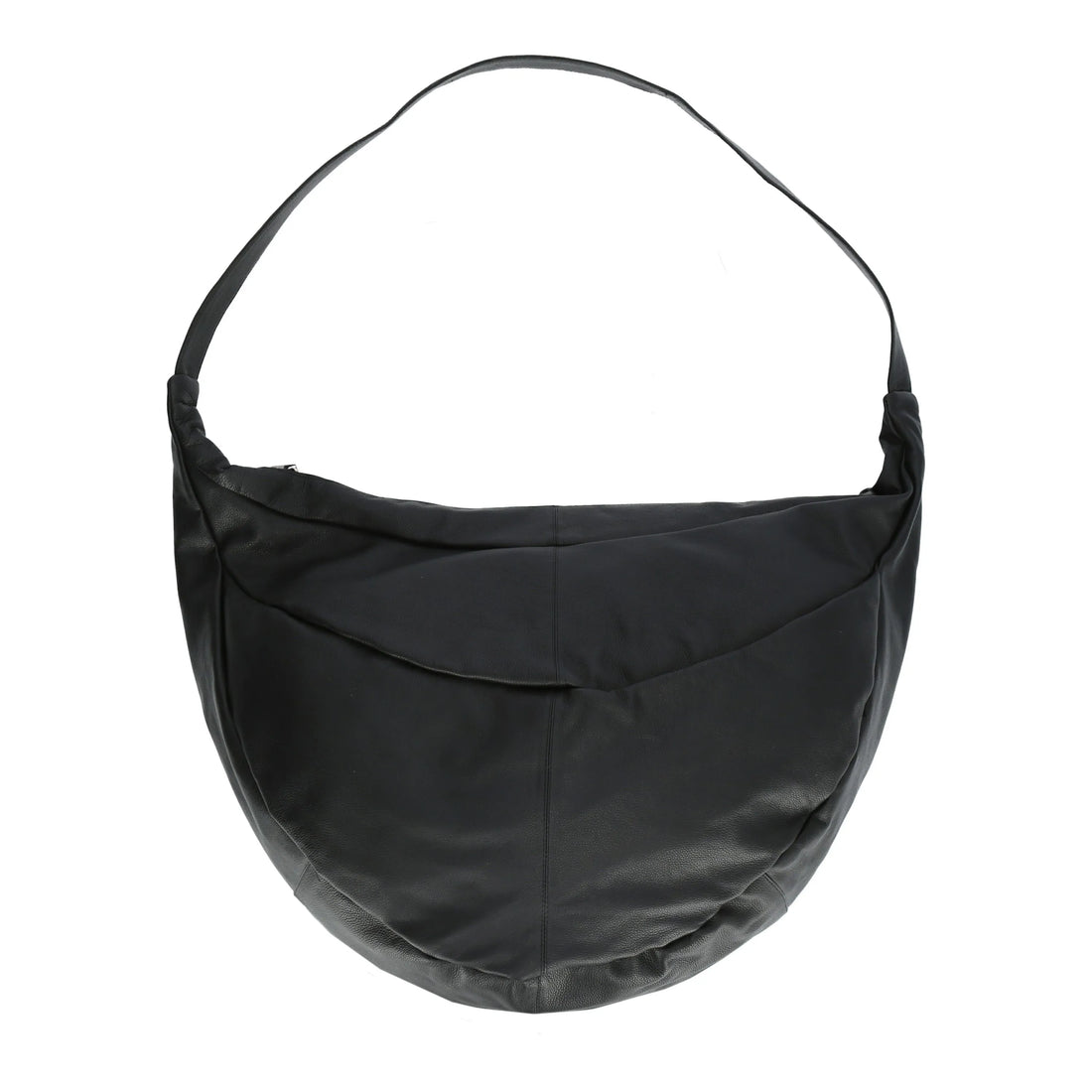  Ballon Tasche von AKH Fashion aus Leder, 1180.DJ004, Schwarz, Unifarben, Schick, Modern