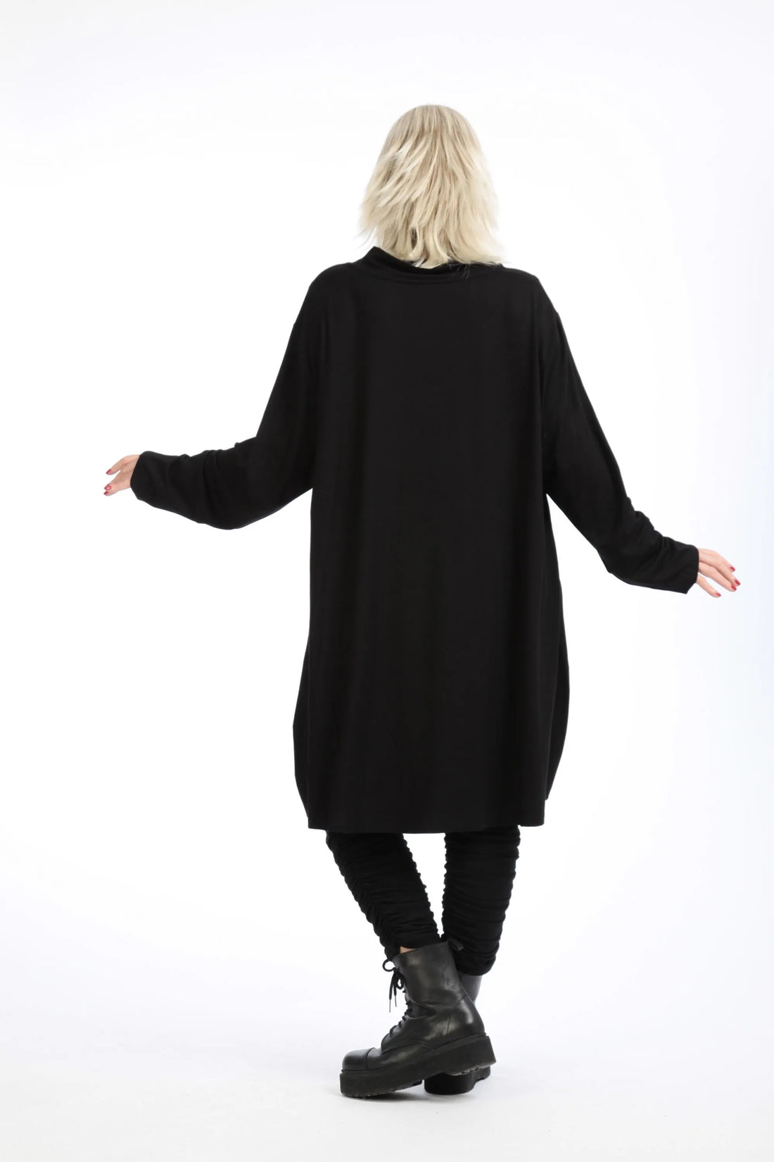  Ballonshirt von AKH Fashion aus Viskose, 1195.02139, Schwarz, Unifarben, Schick, Modern