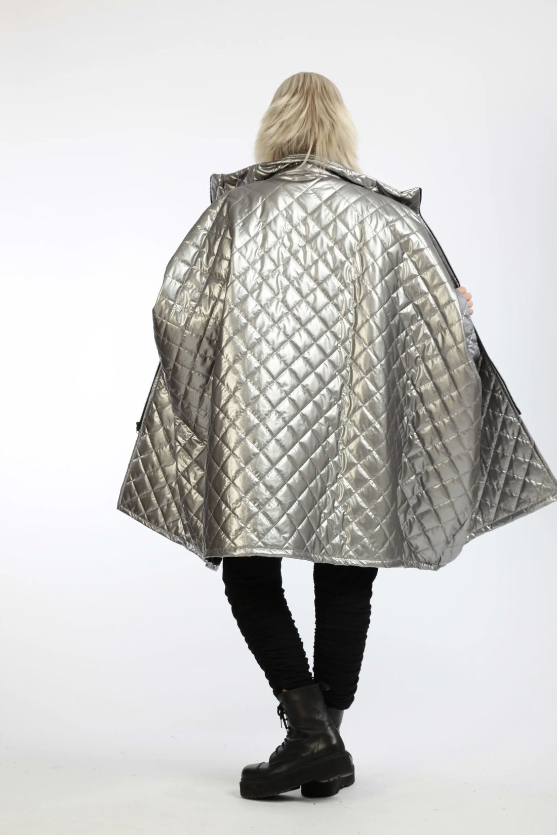  Jacke von AKH Fashion aus Polyurethan in kastiger Form, 1196.06826, Silber, Ausgefallen