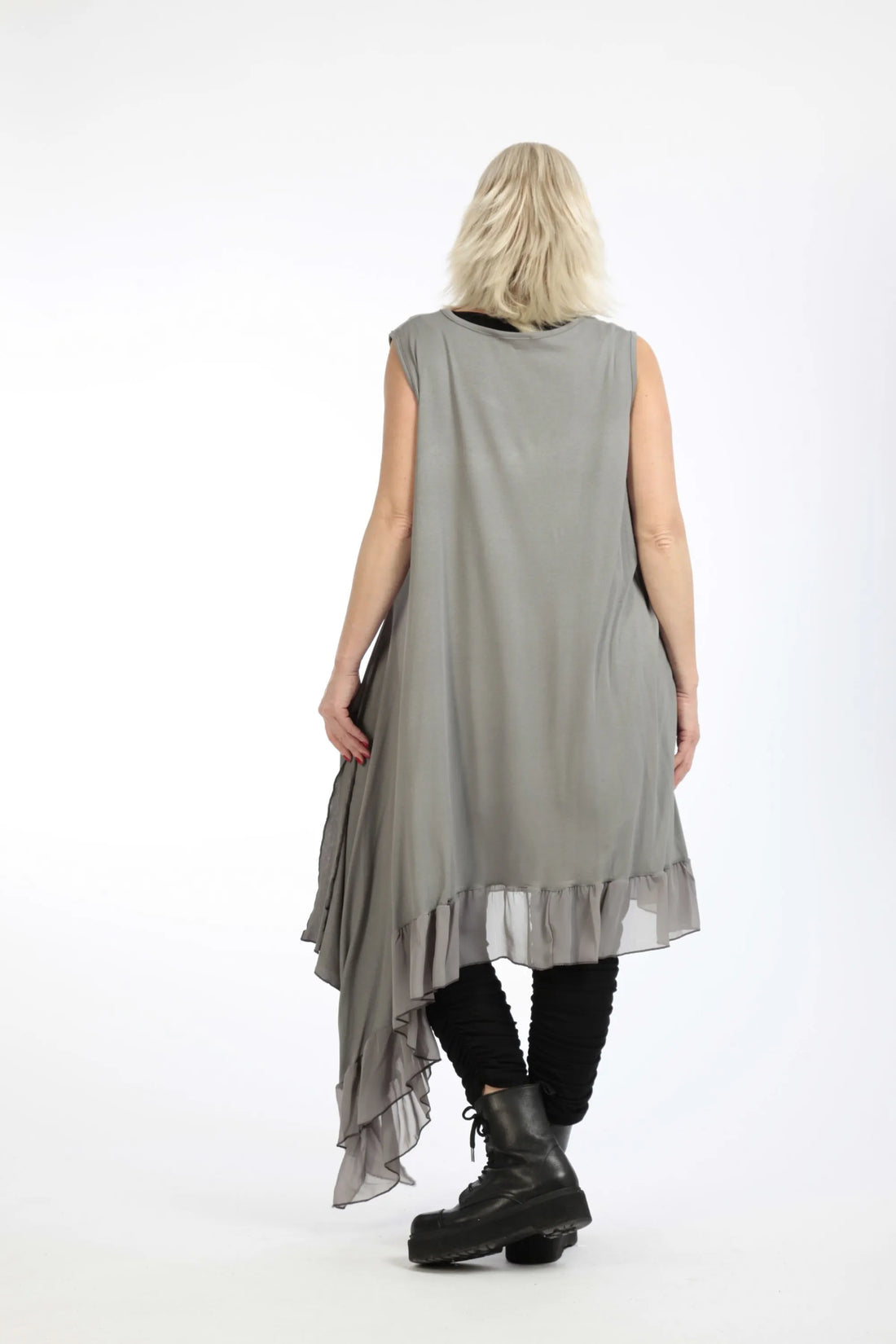  Tunika von AKH Fashion aus Viskose in asymmetrischer Form, 1197.06874, Grau, Ausgefallen