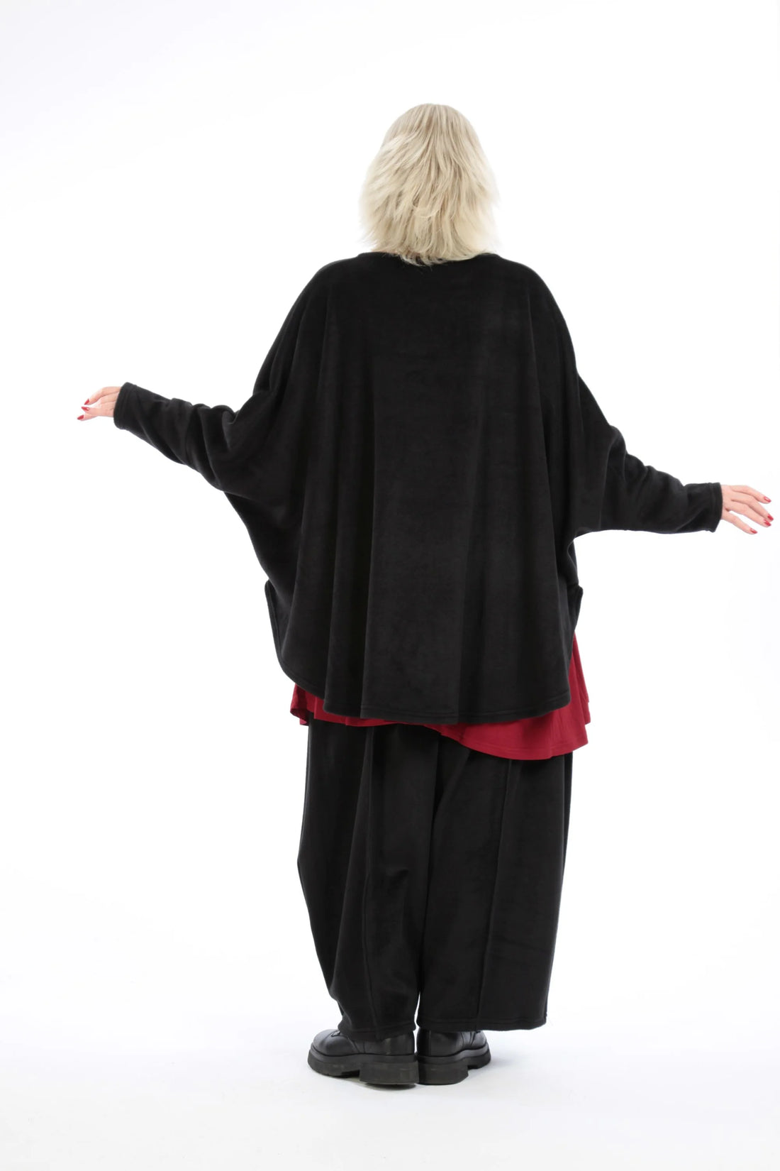  Bigshirt von AKH Fashion aus Polyester in gerundeter Form, 1210.06887, Schwarz, Ausgefallen