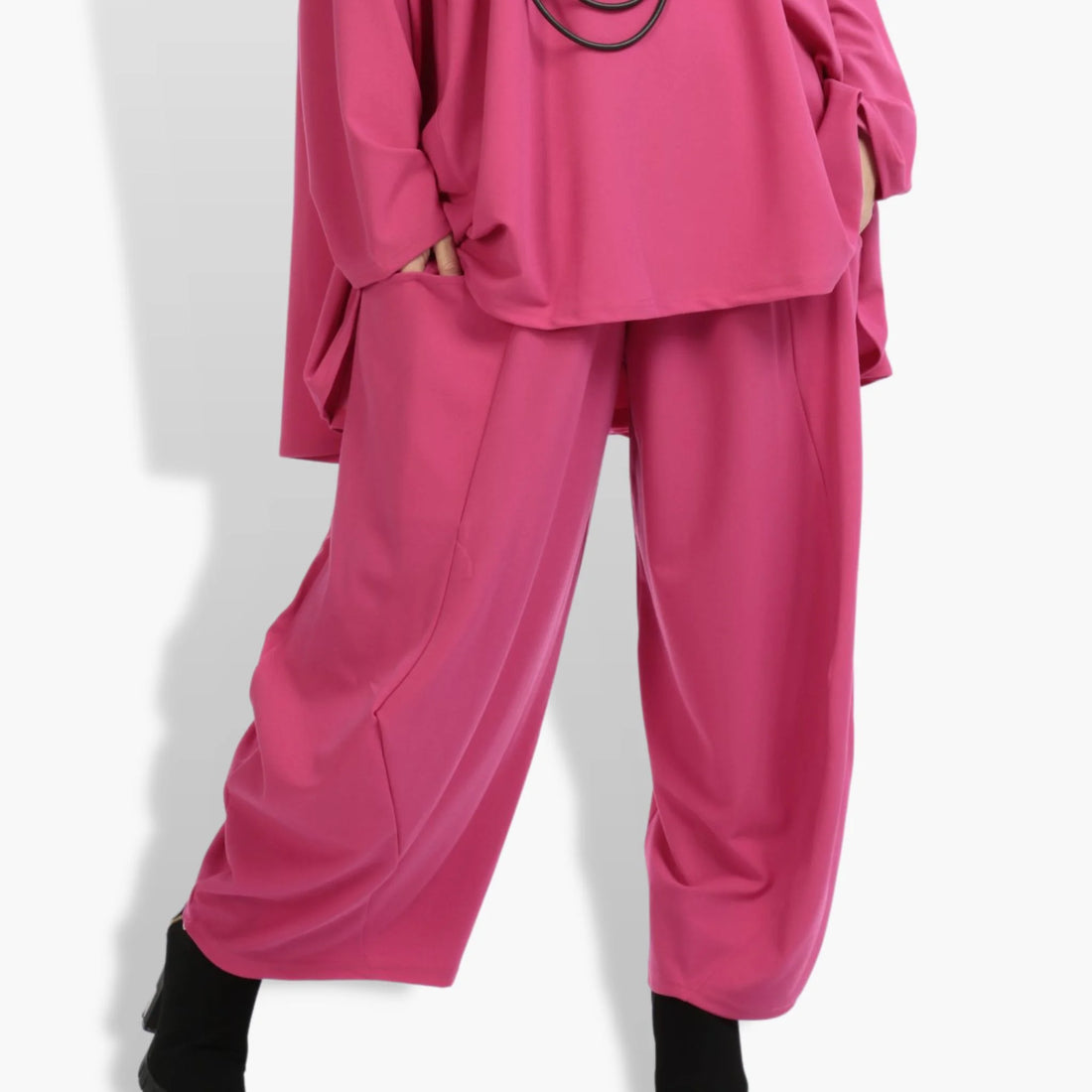  Ballonhose von AKH Fashion aus Materialmix, 1202.08069, Fuchsia, Unifarben, Ausgefallen