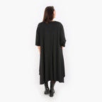  A-Form Kleid von AKH Fashion aus Materialmix, 1313.5927A, Schwarz, Schick, Modern, Bequem