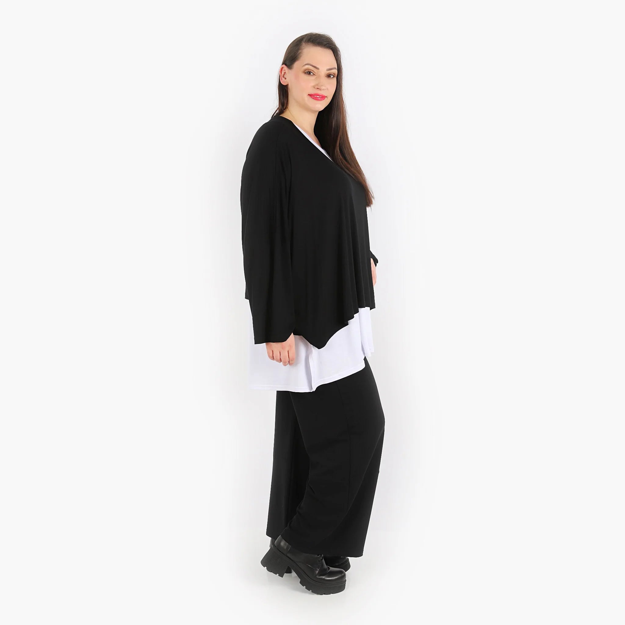  AKH Fashion Hose in gerader Form, aus Viskose, 1312.00122, Schwarz, Schick, Modern, Bequem