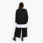  AKH Fashion Jacke in gerundeter Form, aus Viskose, 1312.00130, Schwarz, Schick, Modern