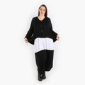  AKH Fashion Jacke in gerundeter Form, aus Viskose, 1312.00130, Schwarz, Schick, Modern