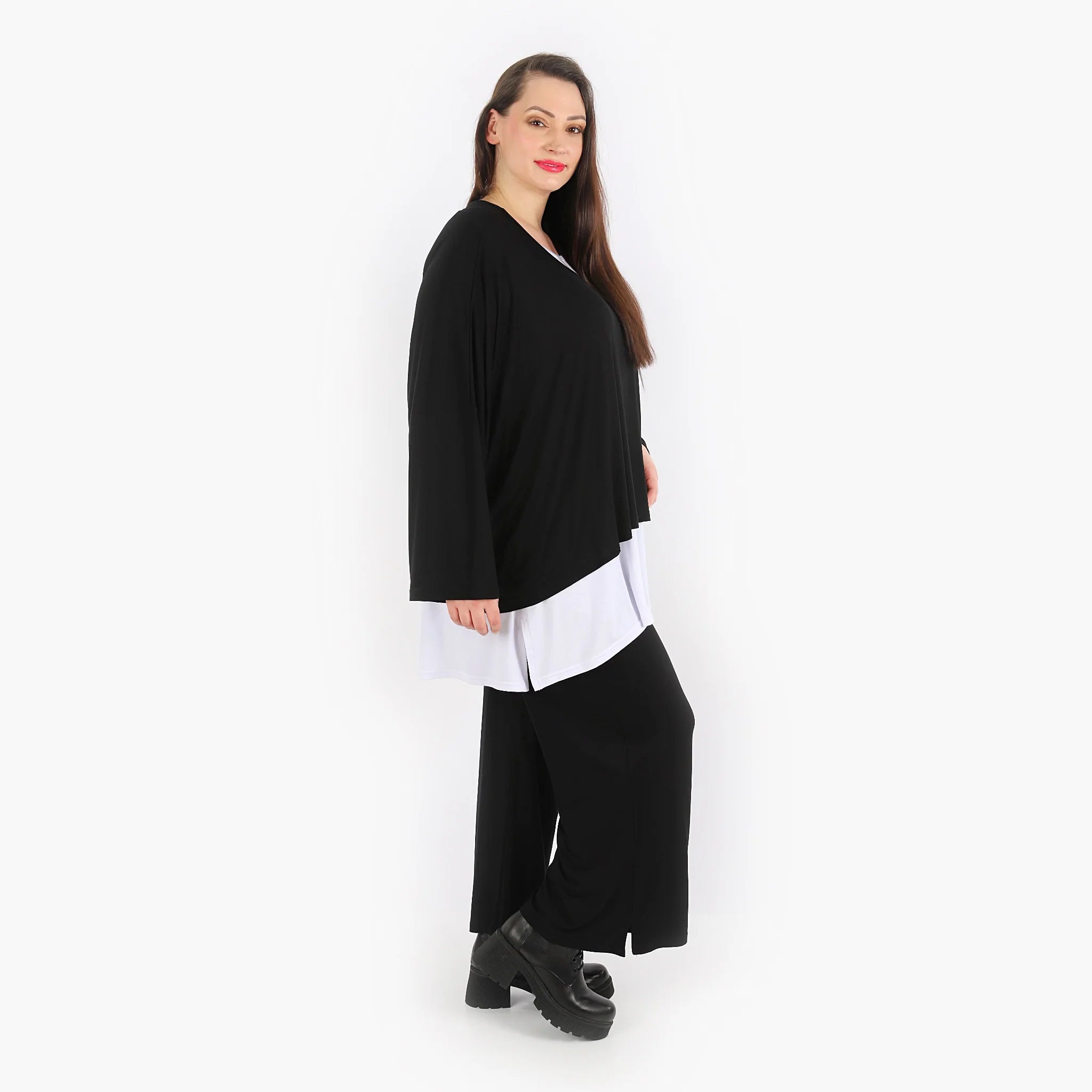  AKH Fashion Hose in gerader Form, aus Viskose, 1312.00225, Schwarz, Schick, Modern, Bequem