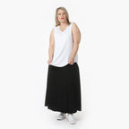  AKH Fashion Top in gerader Form, aus Viskose, 1312.00226, Weiß, Schick, Modern, Bequem