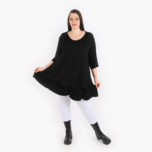  Ballonshirt von AKH Fashion aus Viskose, 1312.02066, Schwarz, Schick, Modern, Bequem
