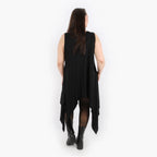  Zipfel Kleid von AKH Fashion aus Viskose, 1312.03067, Schwarz, Schick, Modern, Bequem