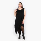  Zipfel Kleid von AKH Fashion aus Viskose, 1312.03067, Schwarz, Schick, Modern, Bequem