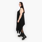  Zipfel Kleid von AKH Fashion aus Viskose, 1312.03067, Schwarz, Schick, Modern, Bequem