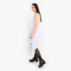  Zipfel Kleid von AKH Fashion aus Viskose, 1312.03067, Weiß, Schick, Modern, Bequem