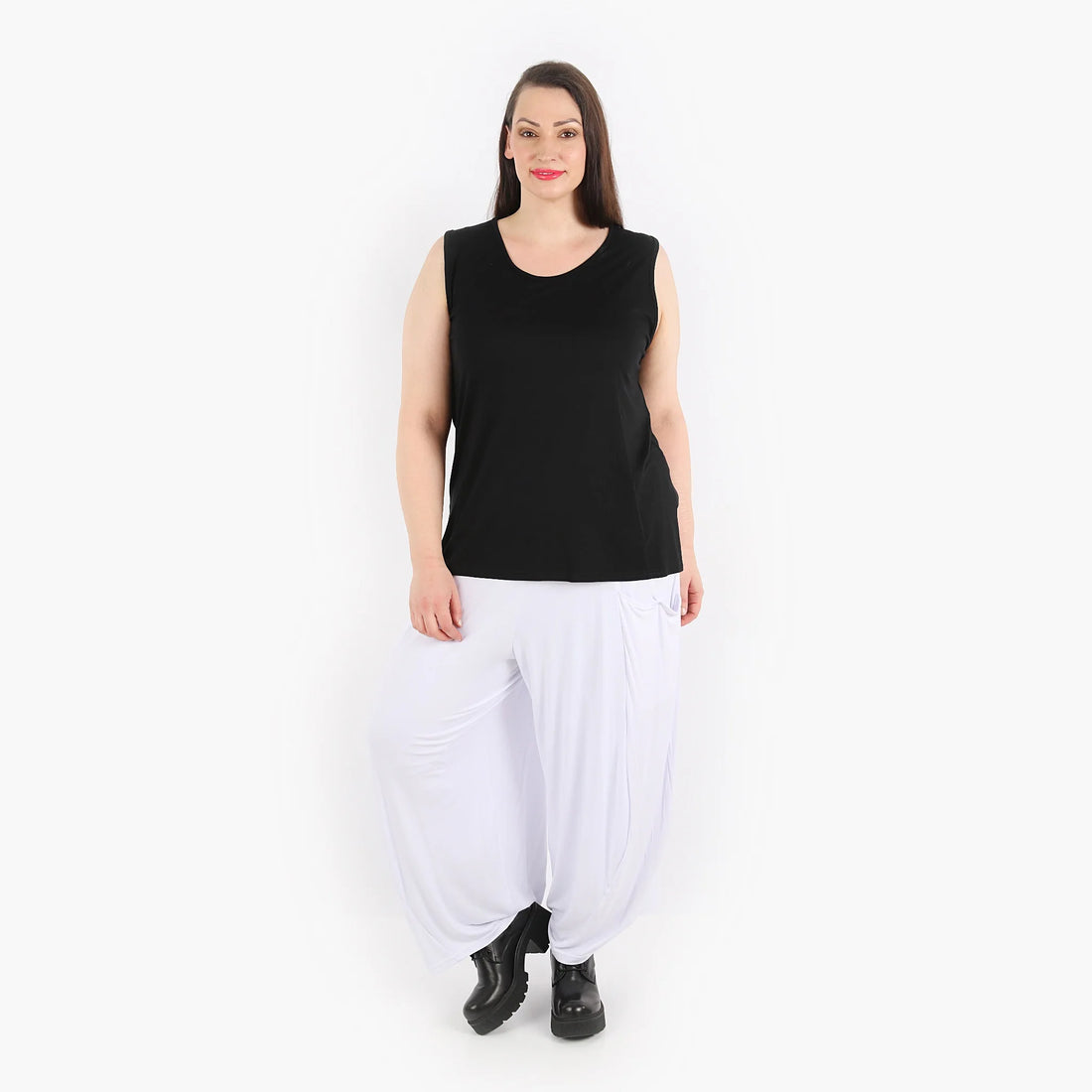  Ballonhose von AKH Fashion aus Viskose, 1312.08069, Weiß, Unifarben, Ausgefallen, Modern