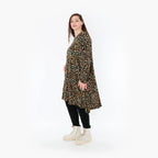  A-Form Bigshirt von AKH Fashion aus Viskose, 1370.02666, Schwarz-Braun-Grün, Animal, Schick
