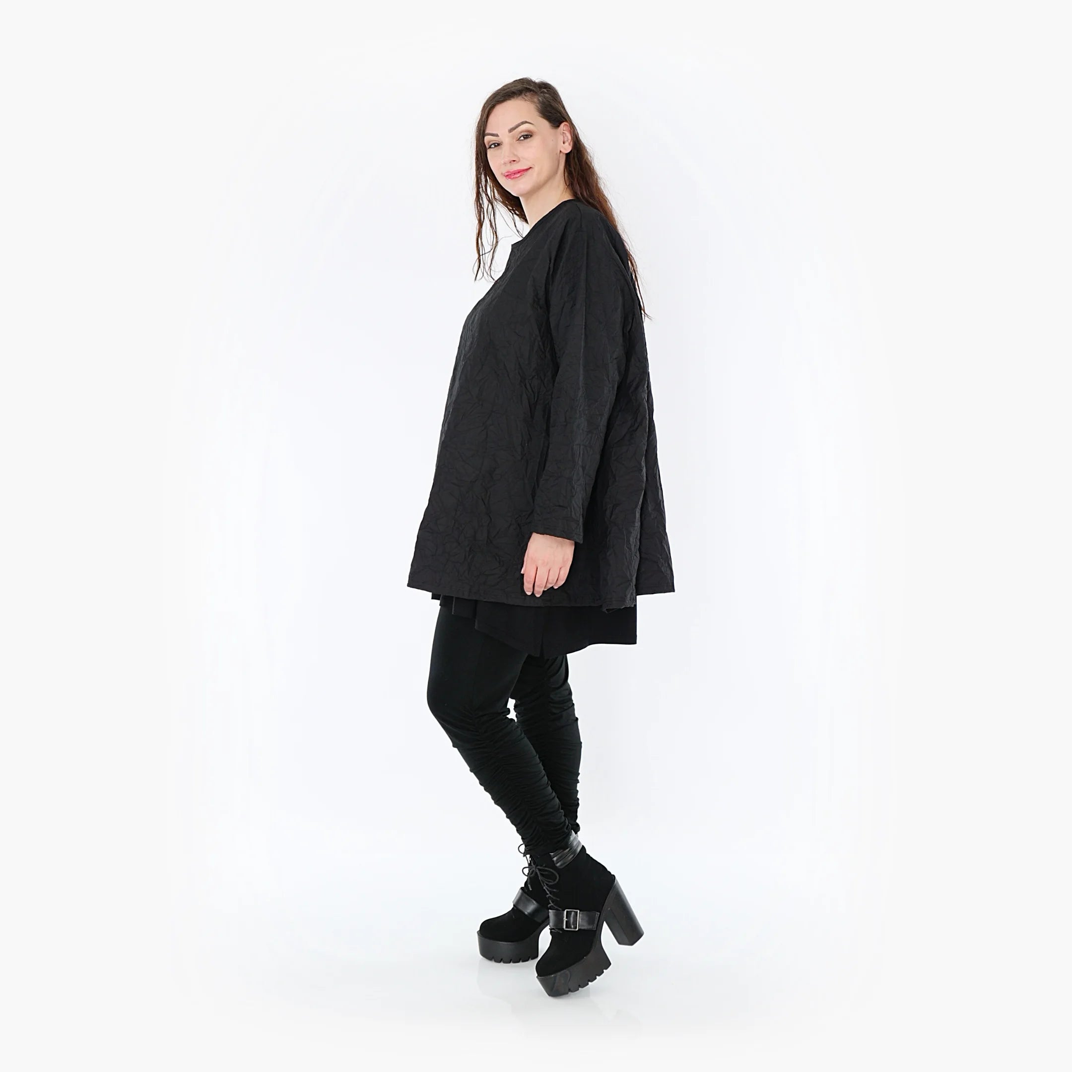 A-Form Shirt von AKH Fashion aus Viskose, ausgefallene, zeitlose Lagenlook Mode