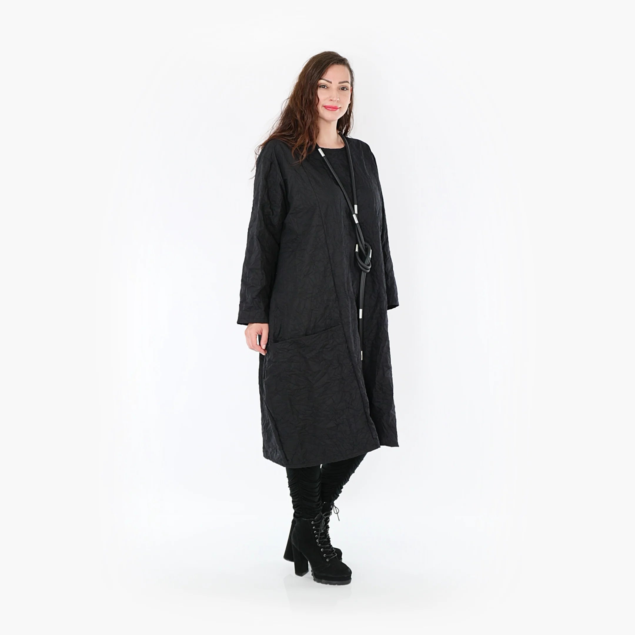  AKH Fashion Kleid in gerader Form, aus Viskose, 1372.06695, Schwarz, Schick, Modern
