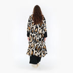  AKH Fashion Jacke in gerader Form, aus Viskose, 1373.06930, Weiß-Schwarz-Cognac, Leopard