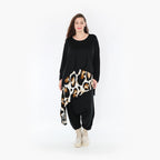 Haremshose von AKH Fashion aus Viskose, 1373.06992, Weiß-Schwarz-Cognac, Leopard, Schick