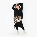  Haremshose von AKH Fashion aus Viskose, 1373.06992, Weiß-Schwarz-Cognac, Leopard, Schick