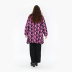  A-Form Jacke von AKH Fashion aus Viskose, 1374.06270, Schwarz-Fuchsia, Grafik, Schick