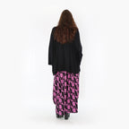  Ballonhose von AKH Fashion aus Viskose, 1374.08069, Schwarz-Fuchsia, Grafik, Schick