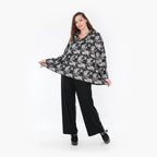  AKH Fashion Bigshirt in kastiger Form, aus Materialmix, 1375.03019, Dunkelgrau-Grau, Kariert